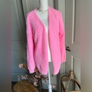 Fuzzy eyelash cardigan